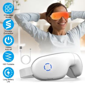 Wireless Heated Eye Massager with Music and Air Pressure
